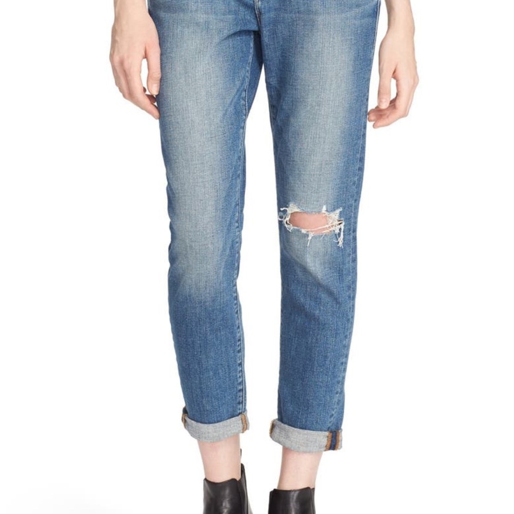 Frame Le Garçon boyfriend distressed Jean